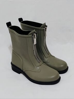 Women's FRYE Storm Zip Rain Boots Gray Size 7M